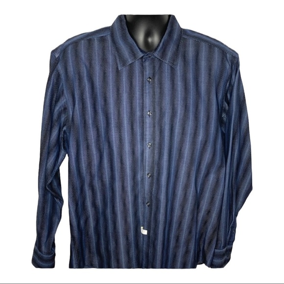 Pronto Uomo Blue Shirt Sz XL - Picture 1 of 6